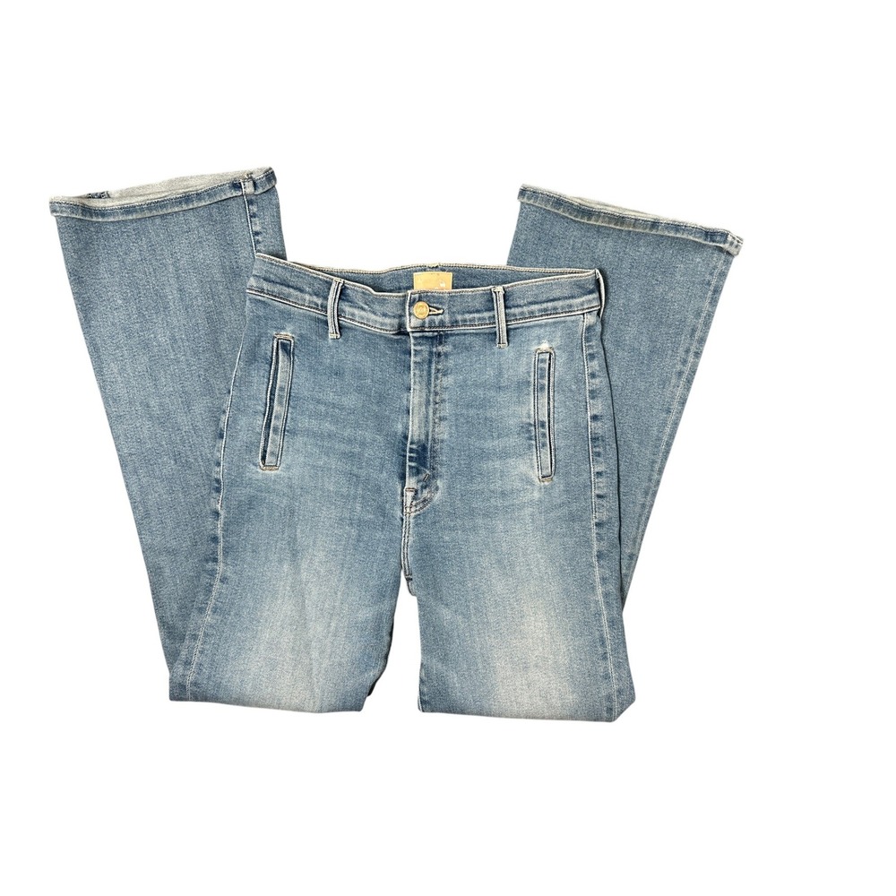 Mother Denim Lil Drama Skimp Jeans Tasty Waves Light Wash flare Leg 29